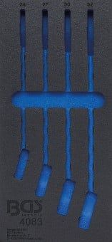 Pull-Out Compartment, drawer (tool trolley) 1/3 Tool Tray (408x189x32 mm), empty, for 4-piece