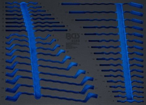 Pull-Out Compartment, drawer (tool trolley) 3/3 Tool Tray (408x567x32 mm), empty, for 35-piece