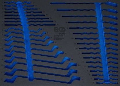 Pull-Out Compartment, drawer (tool trolley) 3/3 Tool Tray (408x567x32 mm), empty, for 35-piece