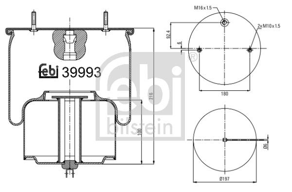 Bellow, air suspension Volvo Lkw 20554761