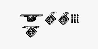 Mounting Kit, exhaust system BMW 735i E65/E66