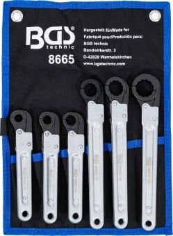 Ratchet Ring Spanner 6-piece Line Ratchet Wrench Set