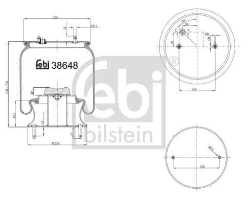 Bellow, air suspension Scania 1 440 301