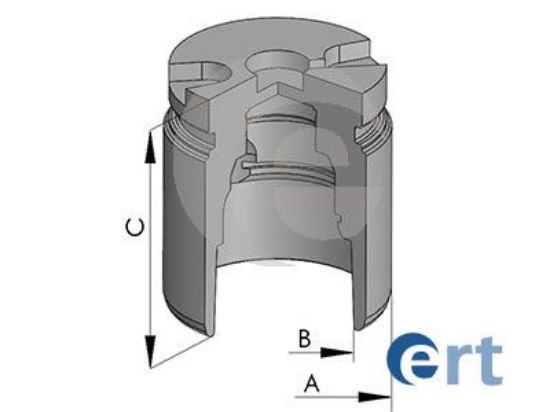 Piston, brake caliper