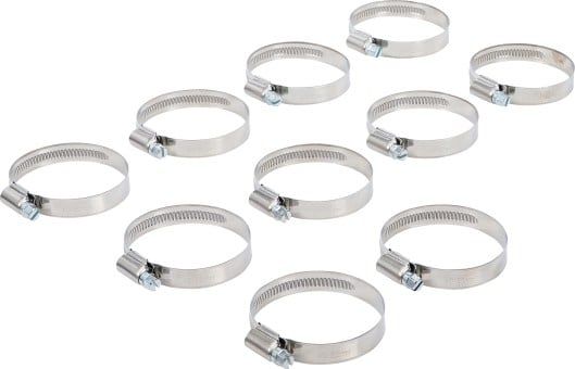 Assortment, hose clamps Hose Clamp, 40x60 mm, Stainless Steel, 10 pcs.