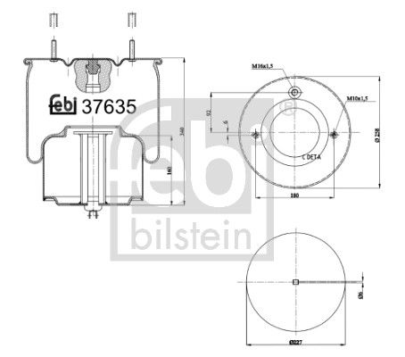 Bellow, air suspension Volvo Lkw 20554759