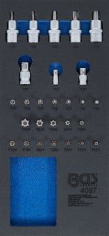 Screwdriver Bit Set 1/3 Tool Tray:  27-piece Bit and Bit Socket Set