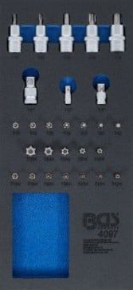 Screwdriver Bit Set 1/3 Tool Tray:  27-piece Bit and Bit Socket Set