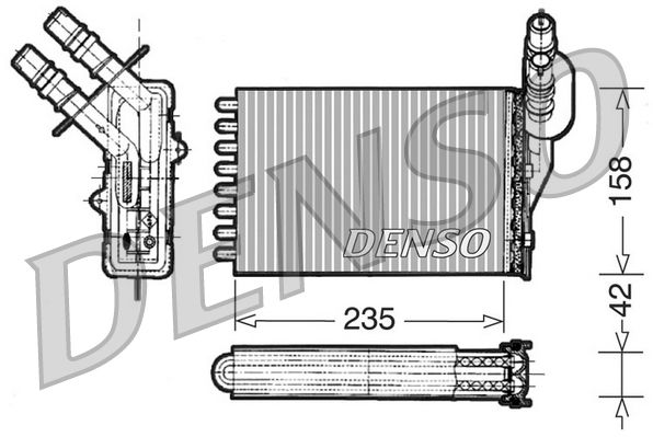 Heat Exchanger, interior heating RENAULT Clio II w/o A/C