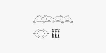 Mounting Kit, catalytic converter Fiat Stilo 1.2 16V Kat (192)