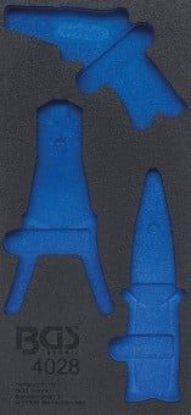 Pull-Out Compartment, drawer (tool trolley) 1/3 Tool Tray (408x189x32 mm), empty, for 3-piece