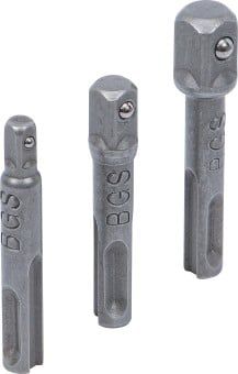 Increasing/Reducing Adapter Set, ratchet 3-piece Socket Adaptor Set, SDS to 4-pt.