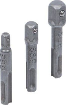 Increasing/Reducing Adapter Set, ratchet 3-piece Socket Adaptor Set, SDS to 4-pt.