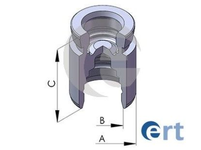 Piston, brake caliper