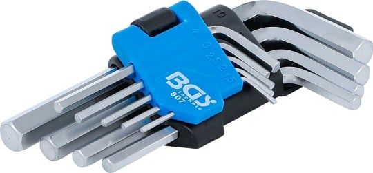 Angled Screwdriver Set 9-piece Internal Hexagon Key Set, 1.5-10 mm