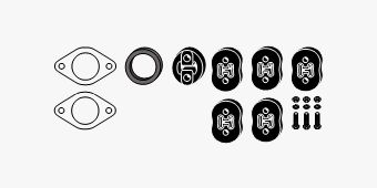 Mounting Kit, exhaust system A.S.Daewoo Rezzo SE