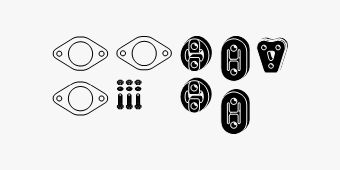 Mounting Kit, exhaust system Hyundai Terracan CRDi