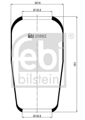 Bellow, air suspension M A N 81436010121