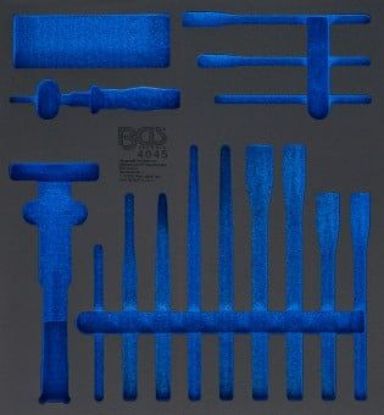 Pull-Out Compartment, drawer (tool trolley) 2/3 Tool Tray (408x378x32 mm), empty, for 15-piece