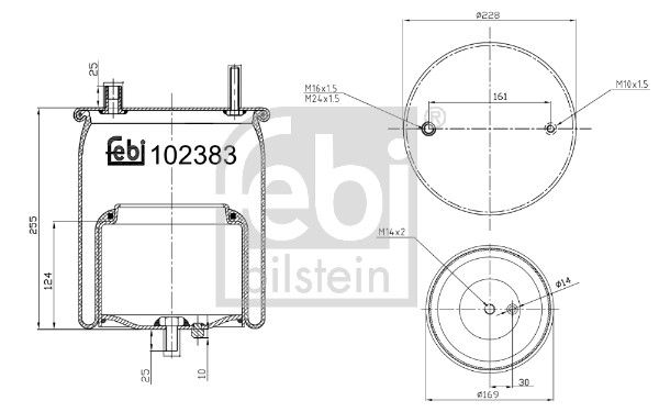 Bellow, air suspension Volvo Lkw 21224751