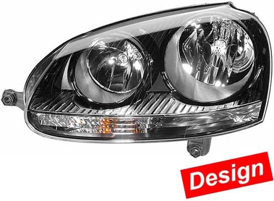 Headlight Set Golf V/Jetta Black Design