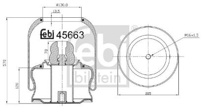 Bellow, air suspension EVOBUS 628 320 08 25