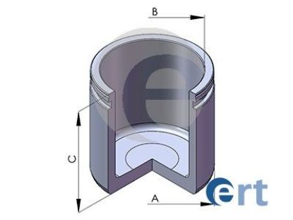 Piston, brake caliper