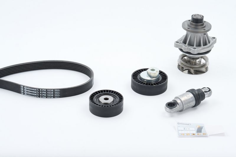 Water Pump + V-Ribbed Belt Kit