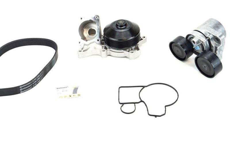Water Pump + V-Ribbed Belt Kit