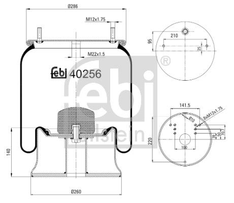 Bellow, air suspension MERCEDES-ACHSEN 946 328 19 01