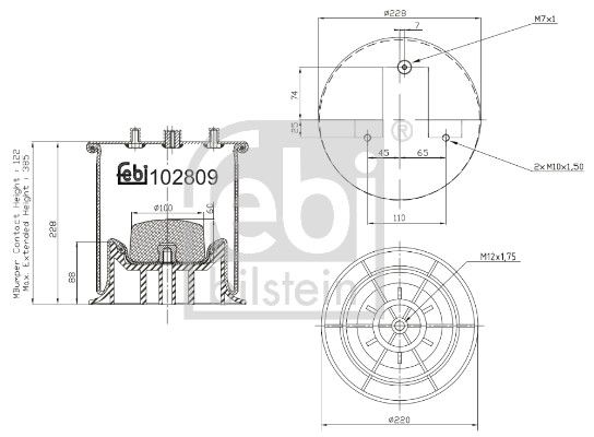 Bellow, air suspension Iveco 5 0004 2669