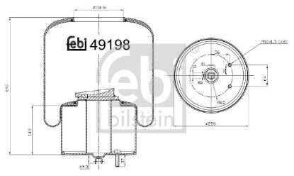 Bellow, air suspension Volvo Lkw 20573305