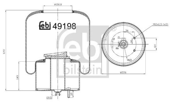 Bellow, air suspension Volvo Lkw 20573305