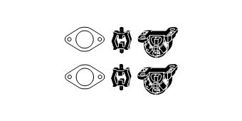 Mounting Kit, exhaust system BMW Z4 E46