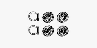 Mounting Kit, exhaust system Peugeot 607