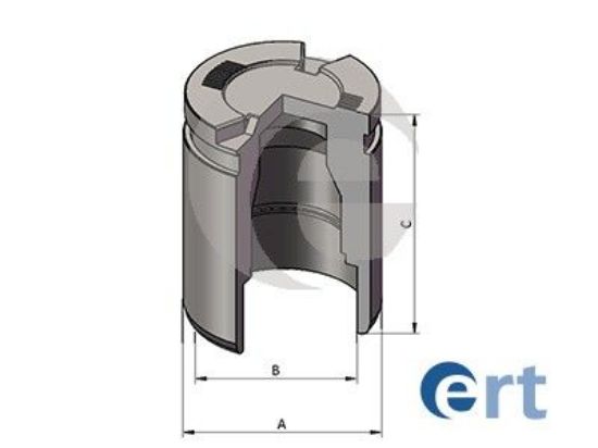 Piston, brake caliper