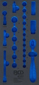 Pull-Out Compartment, drawer (tool trolley) 1/3 Tool Tray (408x189x32 mm), empty, for 26-piece