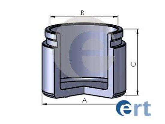 Piston, brake caliper