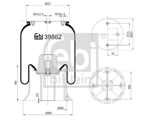 Bellow, air suspension Scania 1 865 753