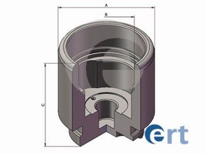 Piston, brake caliper