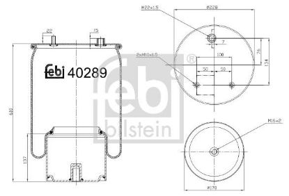 Bellow, air suspension DAF 1794 425