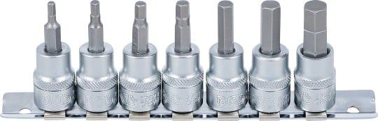 Socket Wrench Set 7-piece Bit Socket Set, Internal Hexagon, 3/8"