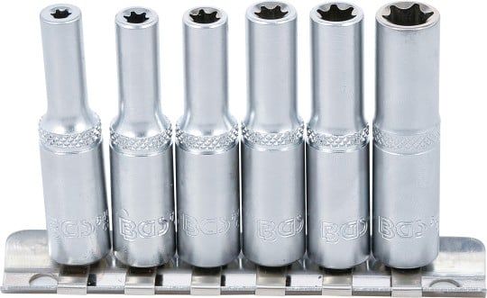 Socket Wrench Insert 6-piece 1/4" Deep Socket Set, suitable for E-Type