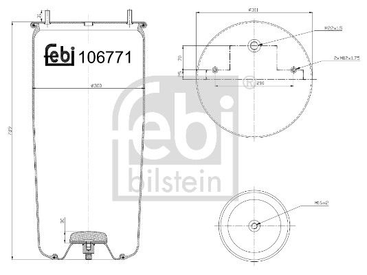 Bellow, air suspension Bergische Achsen 05.429.41.09.0