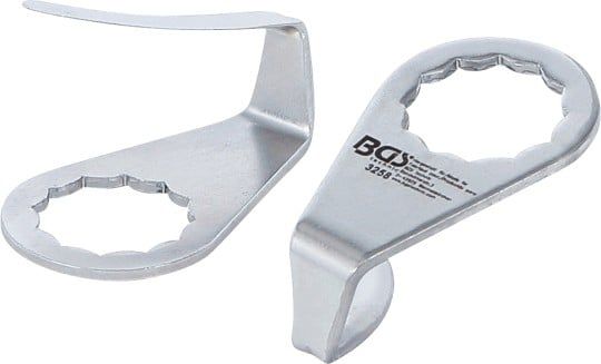 Draw Knife, glass removal 2 Spare Knifes, half round, 2x36 mm, for Art. 3218