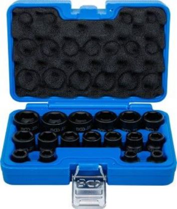 Power Socket Set 17-piece 1/2" Impact Socket Set, extra flat