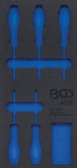 Pull-Out Compartment, drawer (tool trolley) 1/3 Tool Tray (408x189x32 mm), empty, for 5-piece