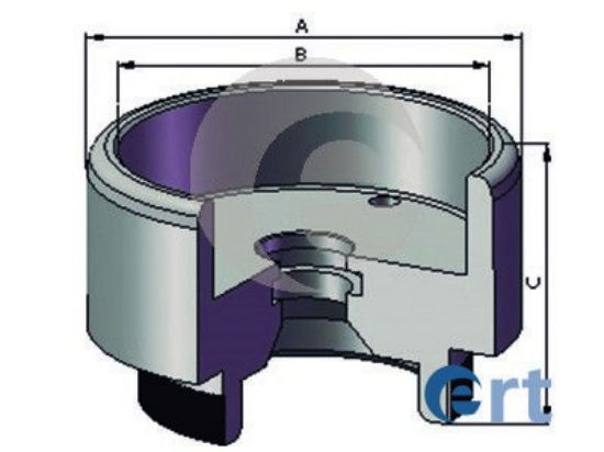 Piston, brake caliper