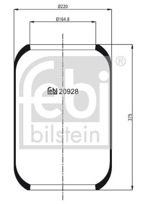 Bellow, air suspension Scania 0 434 932