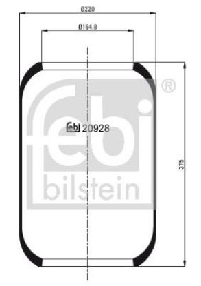 Bellow, air suspension Scania 0 434 932